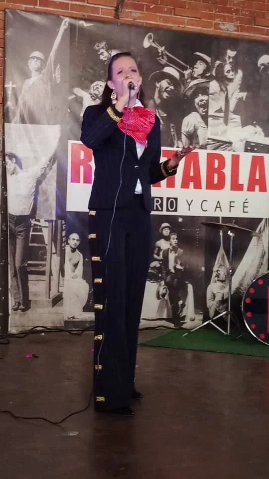 Daffne Ortega, cuarto lugar de la primera edición, con traje de charro